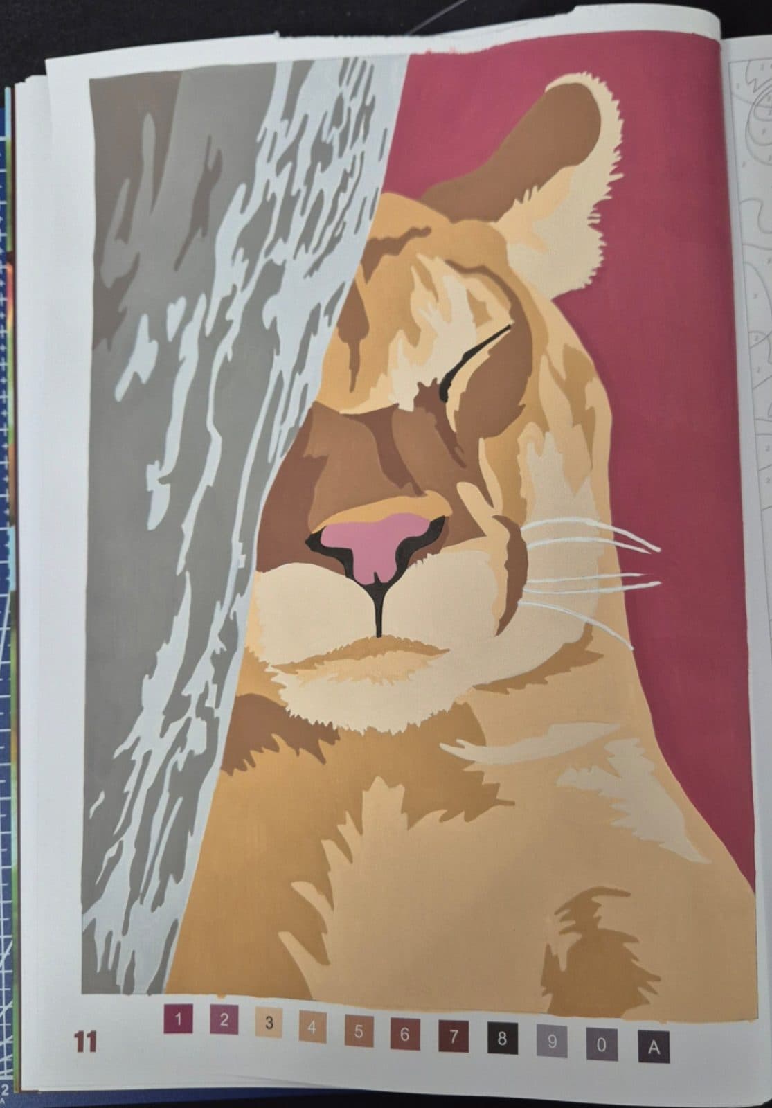 dee's finished page from Chats et Félins
